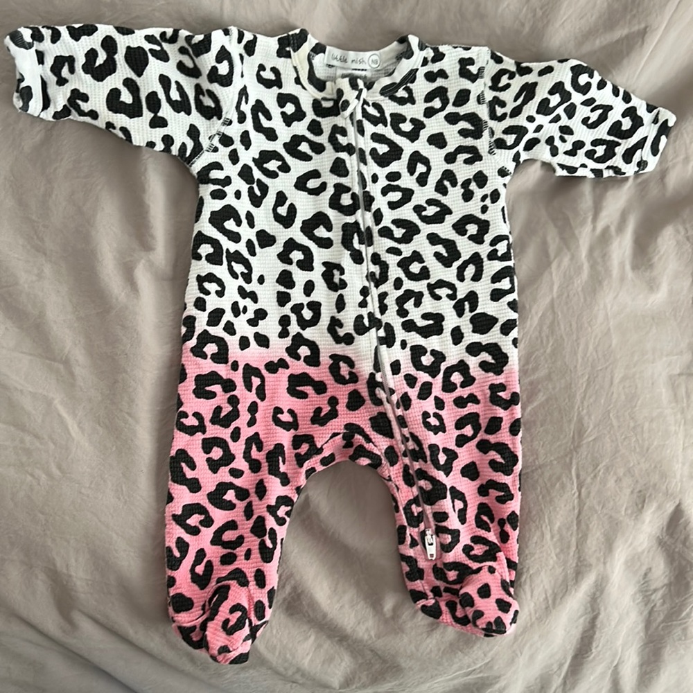 Leopard print onesie